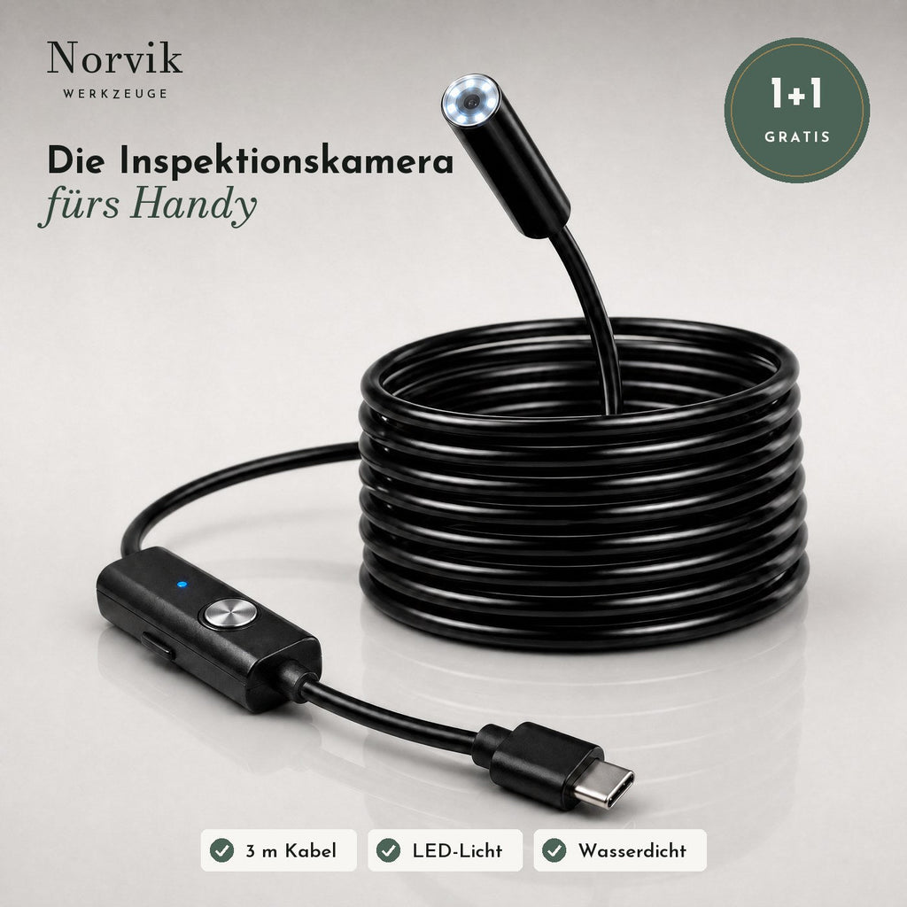 Norvik Insight – Inspektionskamera fürs Handy, 1+1 gratis