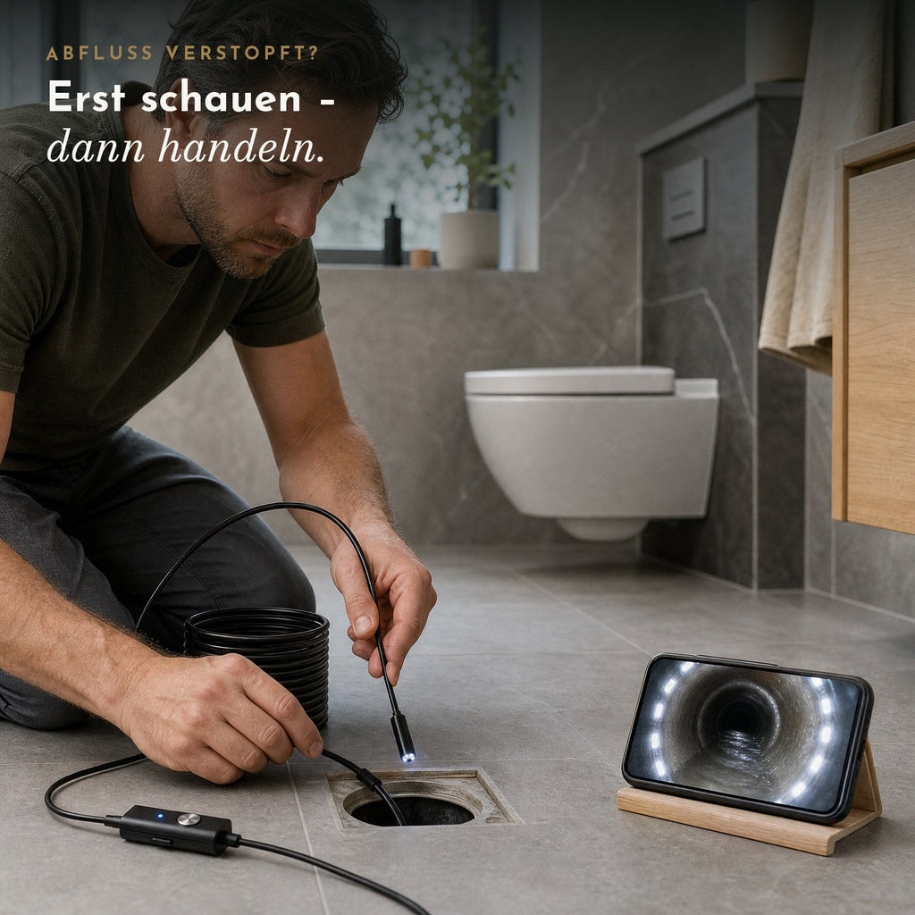Abfluss mit der Kamera prüfen