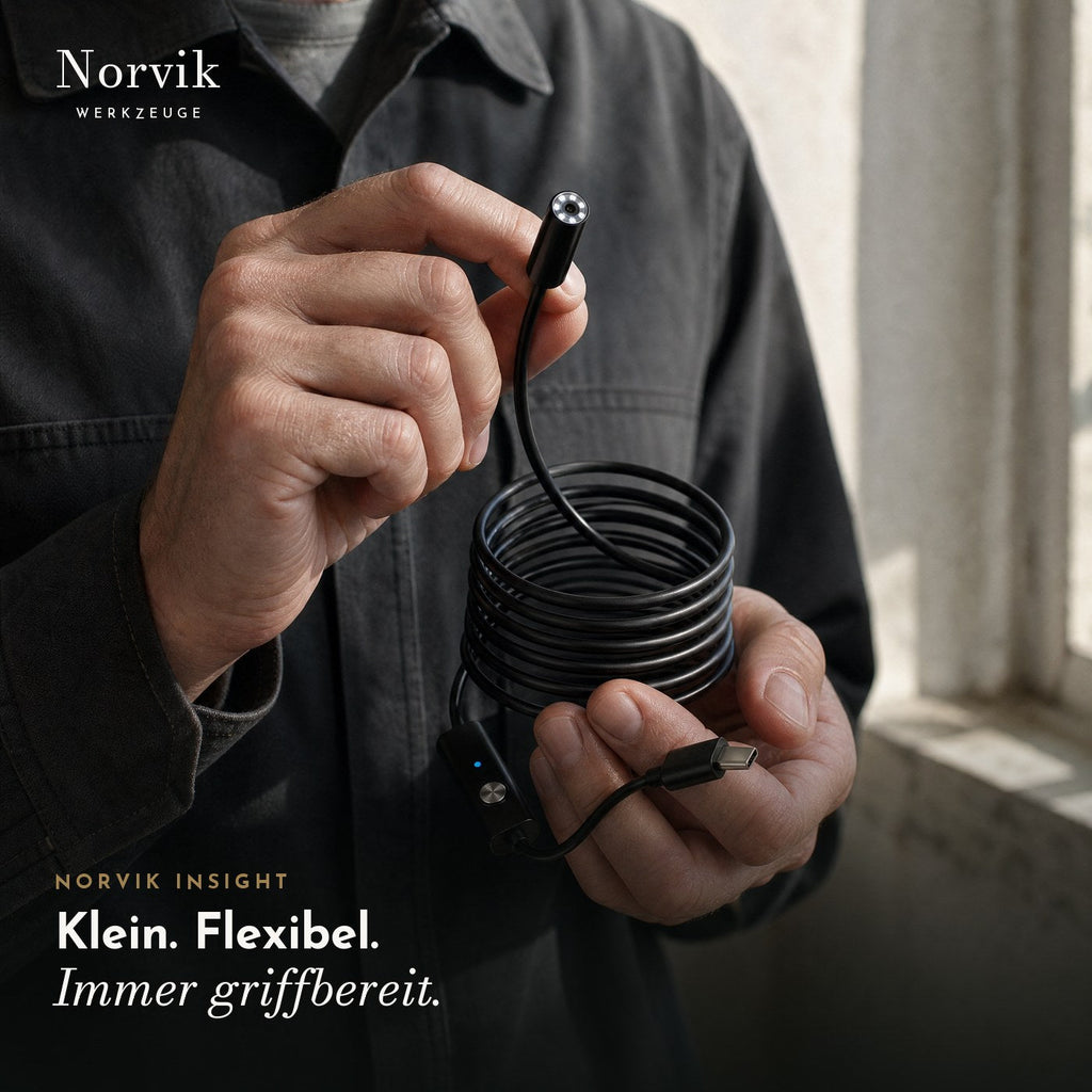 Norvik Insight in der Hand – klein und flexibel