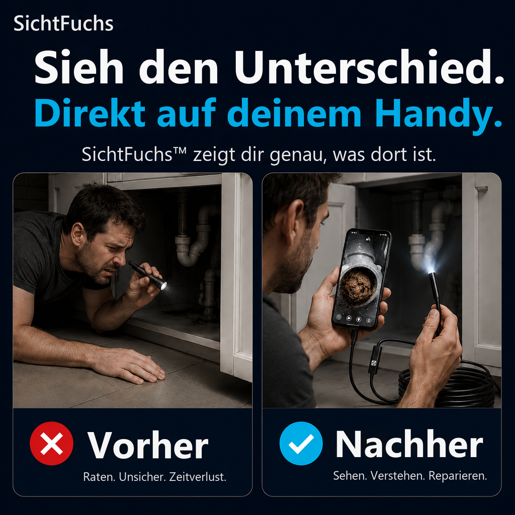 SichtFuchs™ – Inspektionskamera für dein Handy